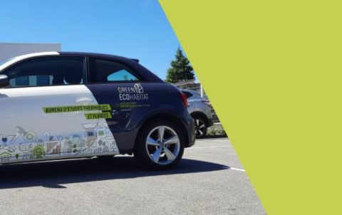 nouvelle voiture logotypée pour green eco habitat